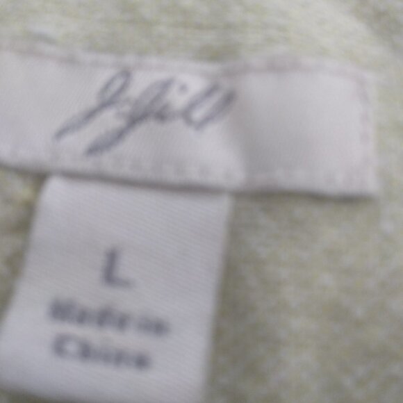 J Jill Light Lime Green Linen Jacket Size Large - Picture 8 of 9